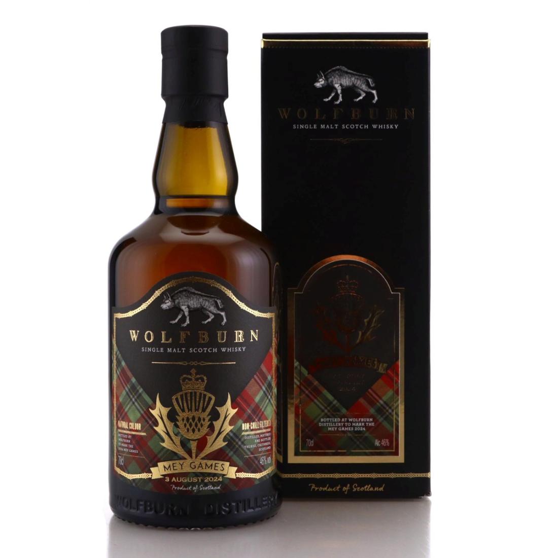 Wolfburn Mey Games 7 Year Old, Ex-Bourbon Cask, 2024, 46% whisky bottle