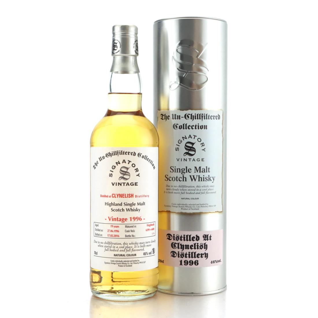 Clynelish The Un-Chillfiltered Collection 19 Year Old, Sherry Cask, Cask #699+688, 1996, Signatory Vintage, 46% whisky bottle