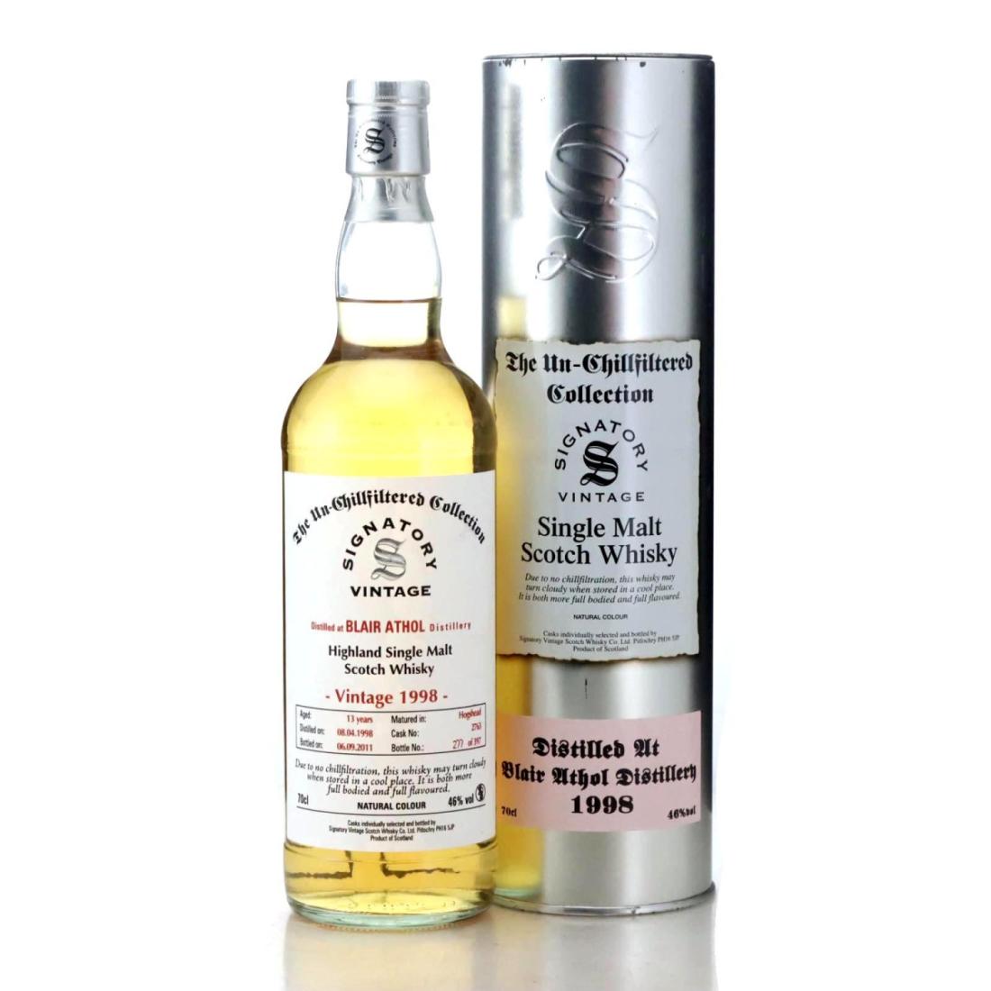 Blair Athol The Un-Chillfiltered Collection 13 Year Old, Cask #770, 1998, Signatory Vintage, 46% whisky bottle