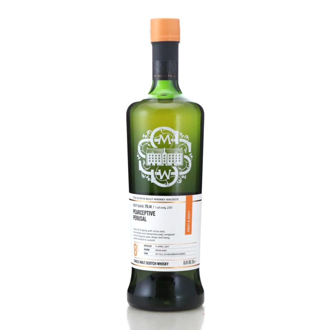 Deanston Pearceptive Perusal 8 Year Old, Bourbon Cask, Cask #79.14, 2017, The Scotch Malt Whisky Society, 61.4% whisky bottle