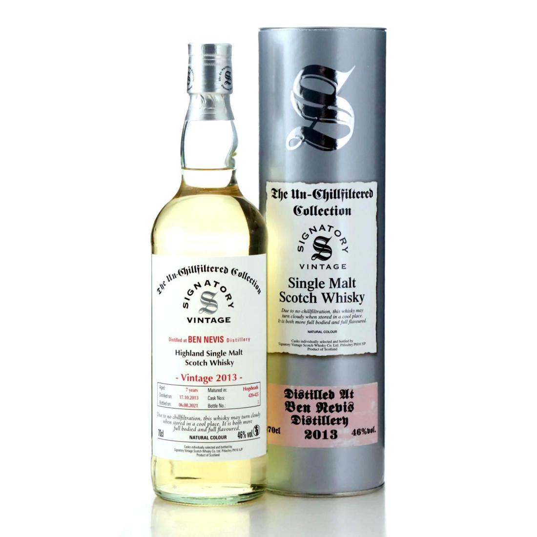 Ben Nevis The Un-Chillfiltered Collection 7 Year Old, Cask #420+421, 2013, Signatory Vintage, 46% whisky bottle
