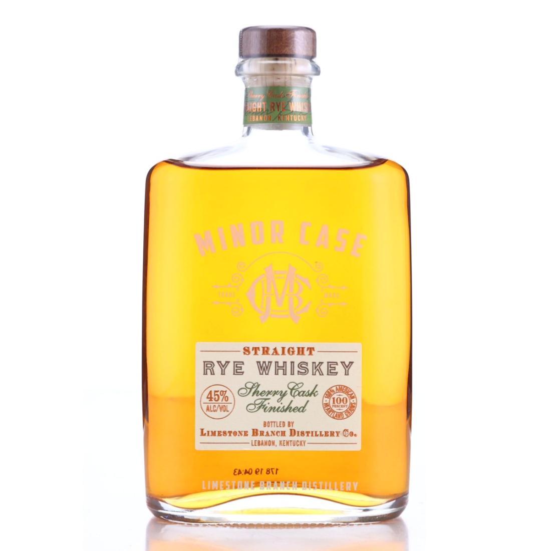 Minor Case Straight Rye Sherry Cask Finished 2 Year Old, Sherry Cask, 45% whisky bottle