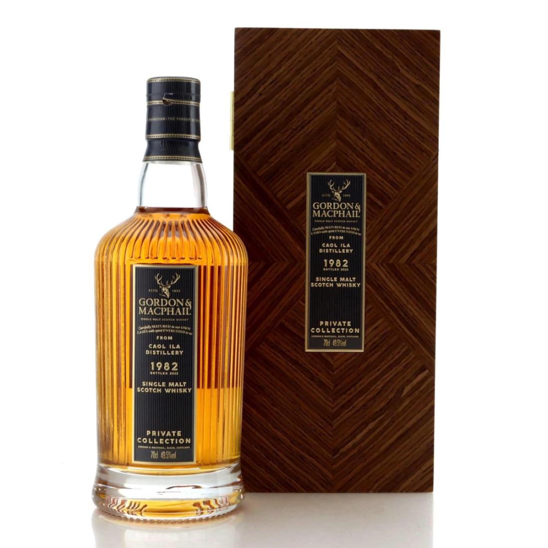 Caol Ila Private Collection 40 Year Old, Refill American Hogshead Cask, Cask #691, 1982, Gordon & Macphail, 49.5% whisky bottle