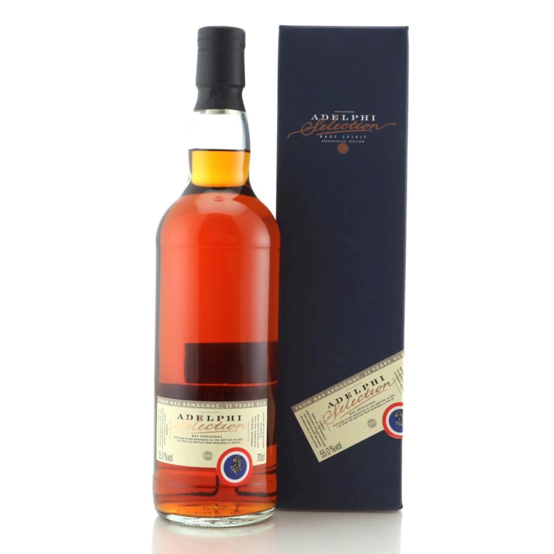 Bas Armagnac 25 Year Old, French Oak Barrique Cask, Cask #AM2/20, 1994, Adelphi, 55% whisky bottle