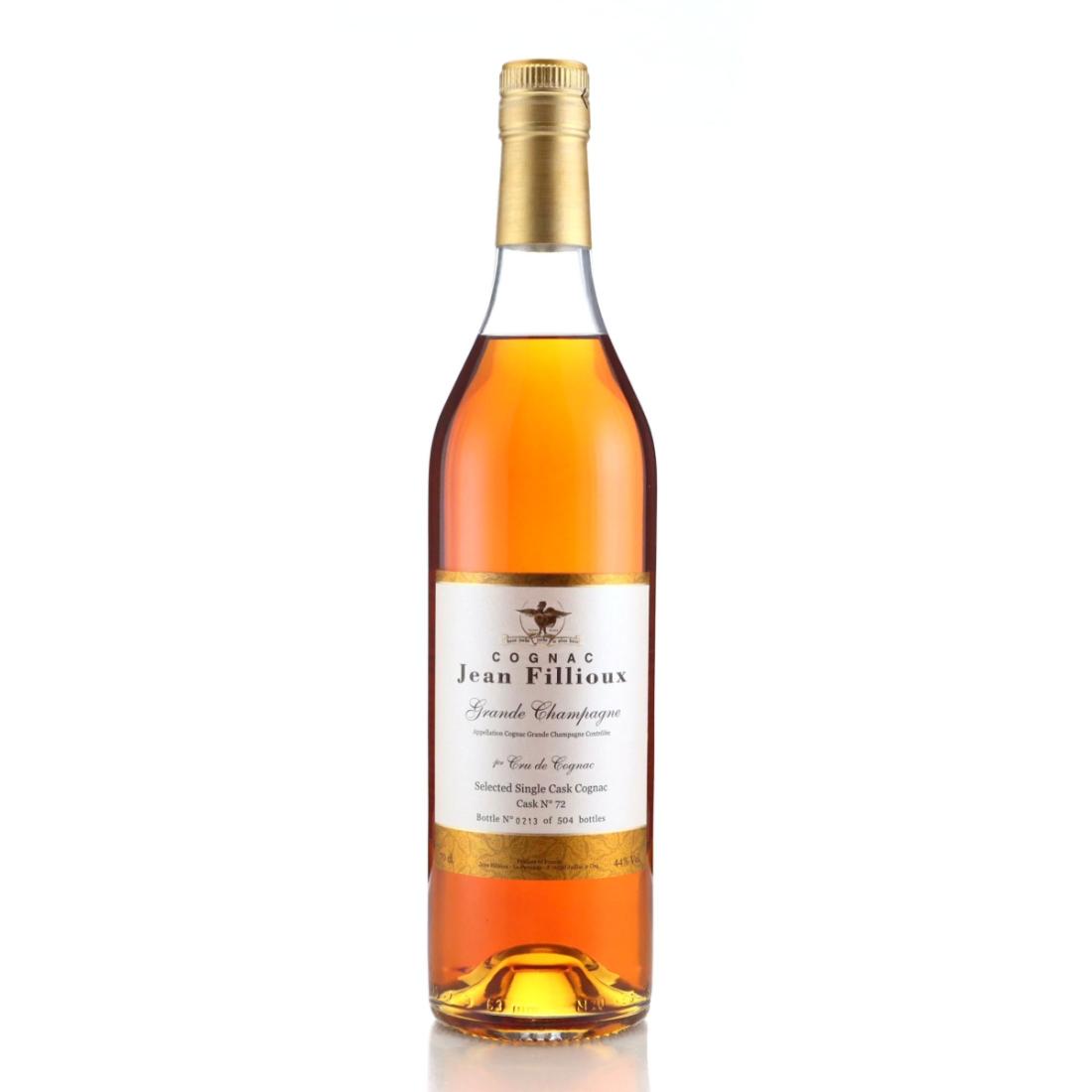 Jean Fillioux Grande Champagne Single Cask Cognac No. 2, Oak Cask, Cask #72, Lot 720112, 2012, 44% whisky bottle