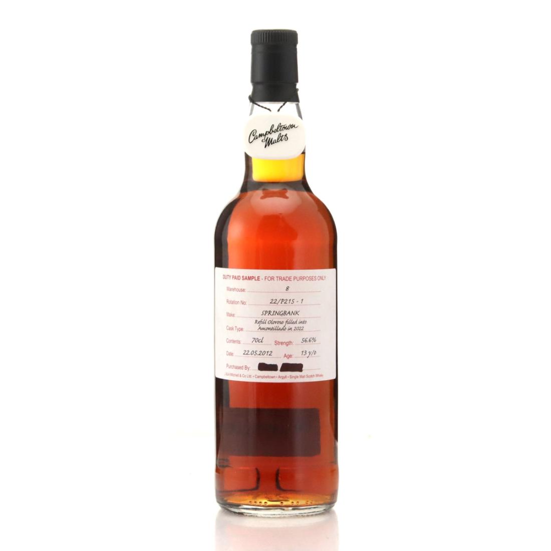 Springbank 2012 Duty Paid Sample 13 Year Old Amontillado Finish