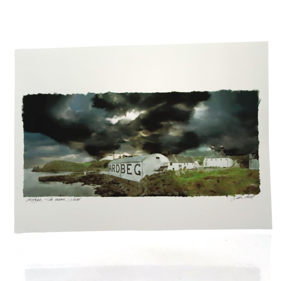 Print Ardbeg The Storm Islay Hand Signed by Artist Ian Gray