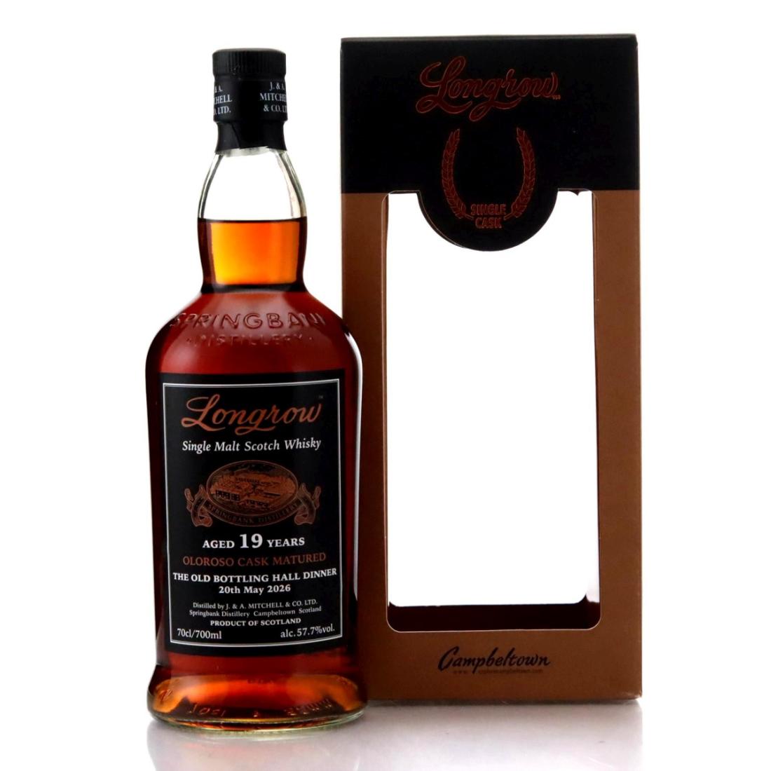 Longrow 19 Year Old Oloroso Cask Matured The Old Bottling Hall Dinner
