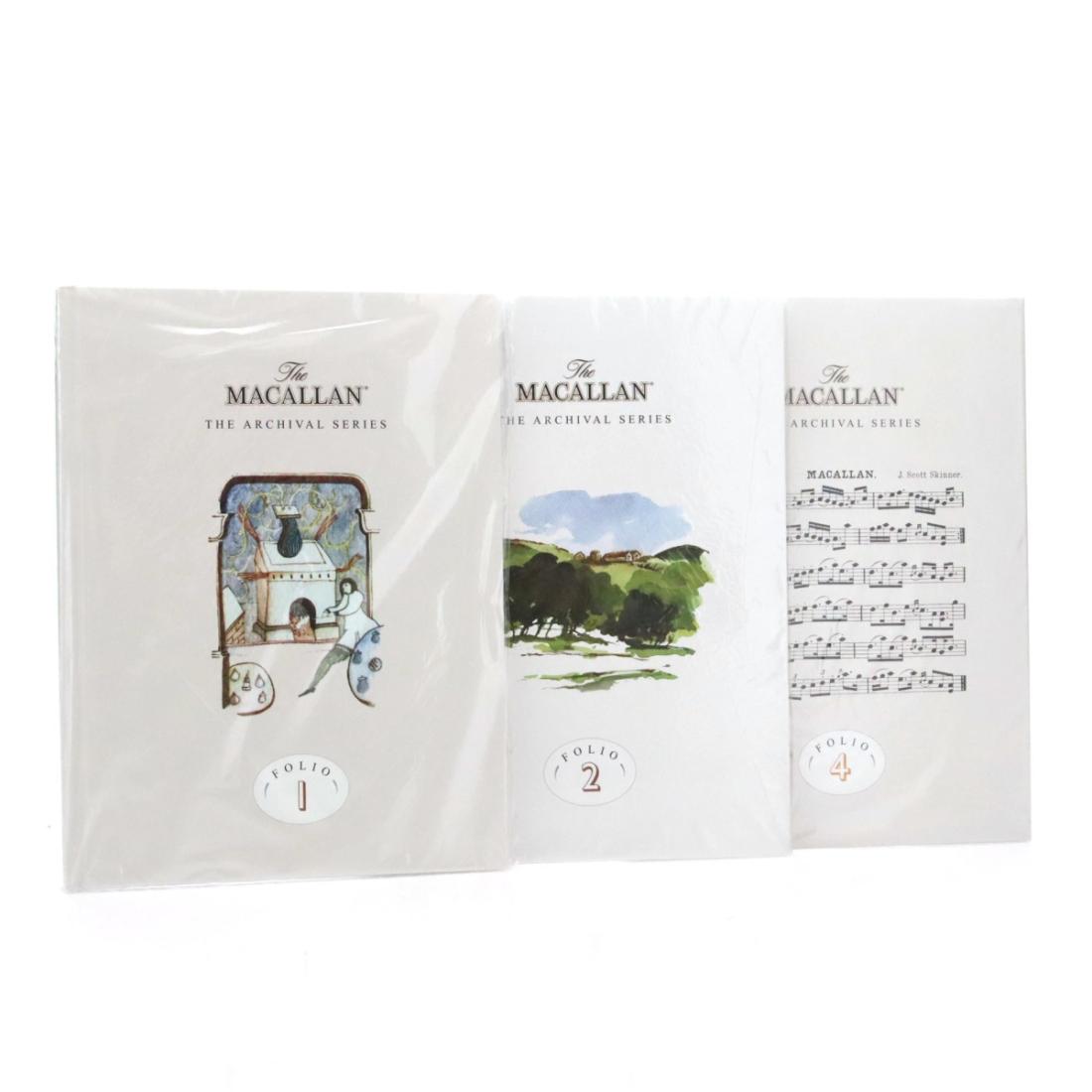 Macallan The Archival Series Folio 1, 2 & 4 Books whisky bottle