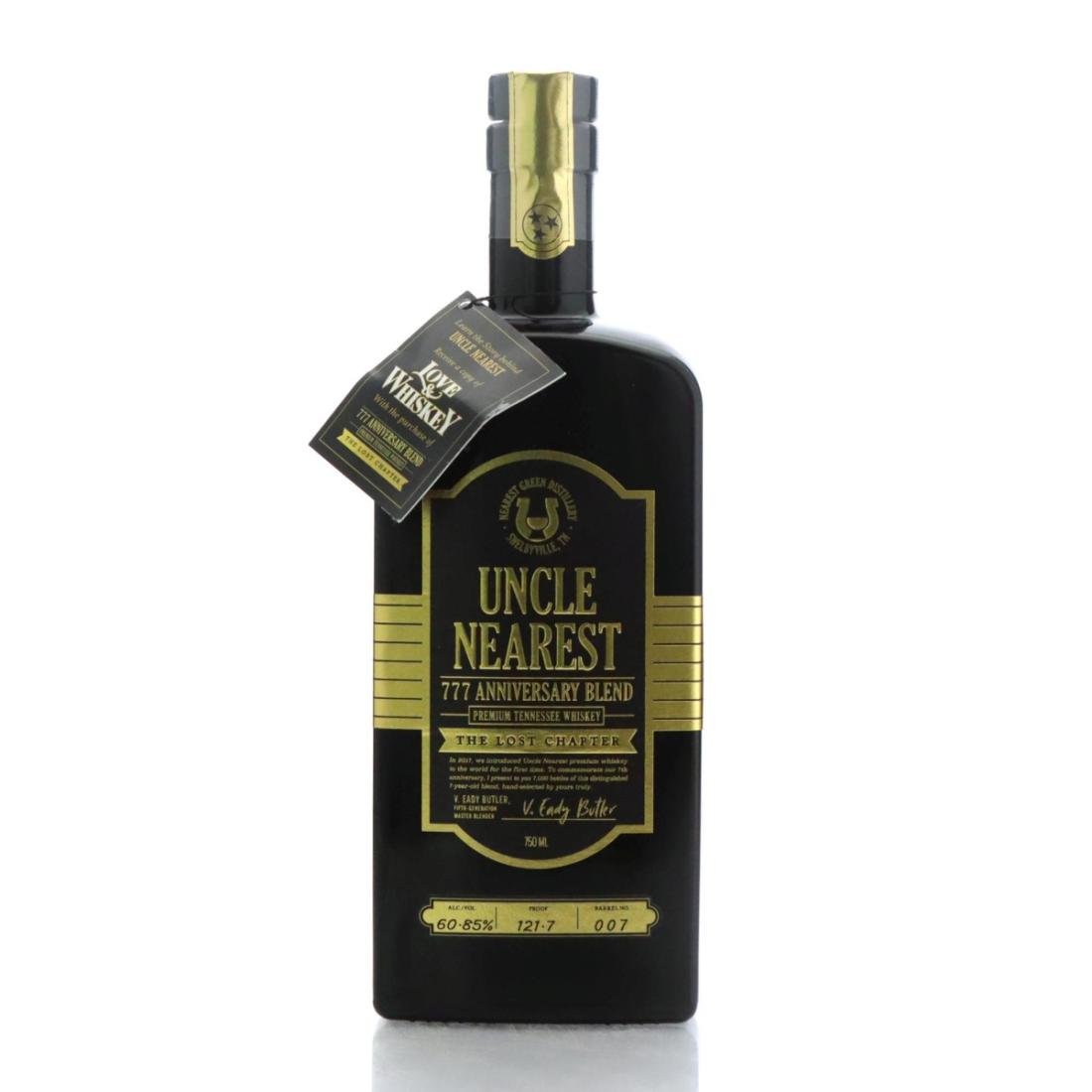 Uncle Nearest 777 Anniversary Blend Tennessee Whiskey The Lost Chapter
