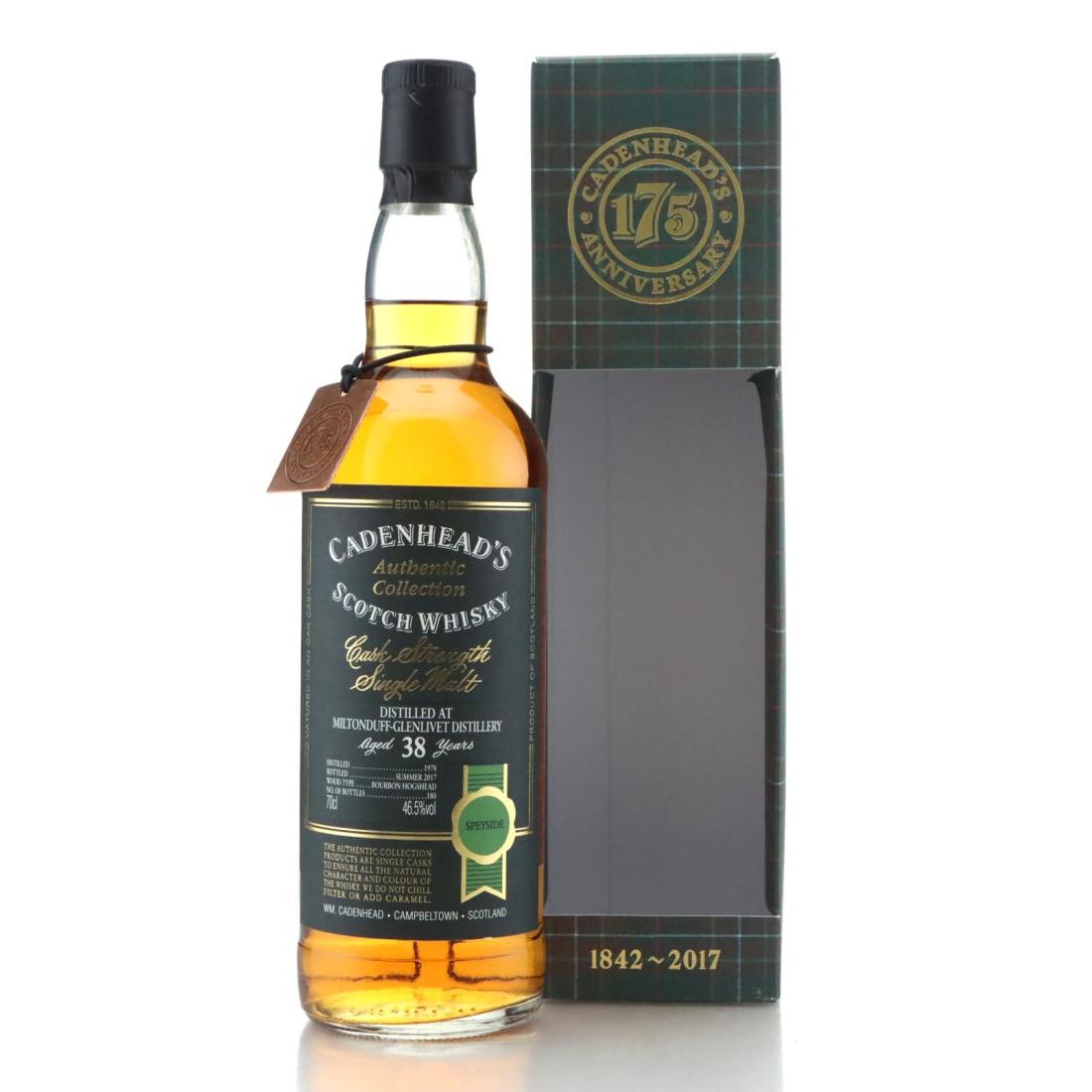 Miltonduff 1978 Cadenheads Authentic Collection 38 Year Old