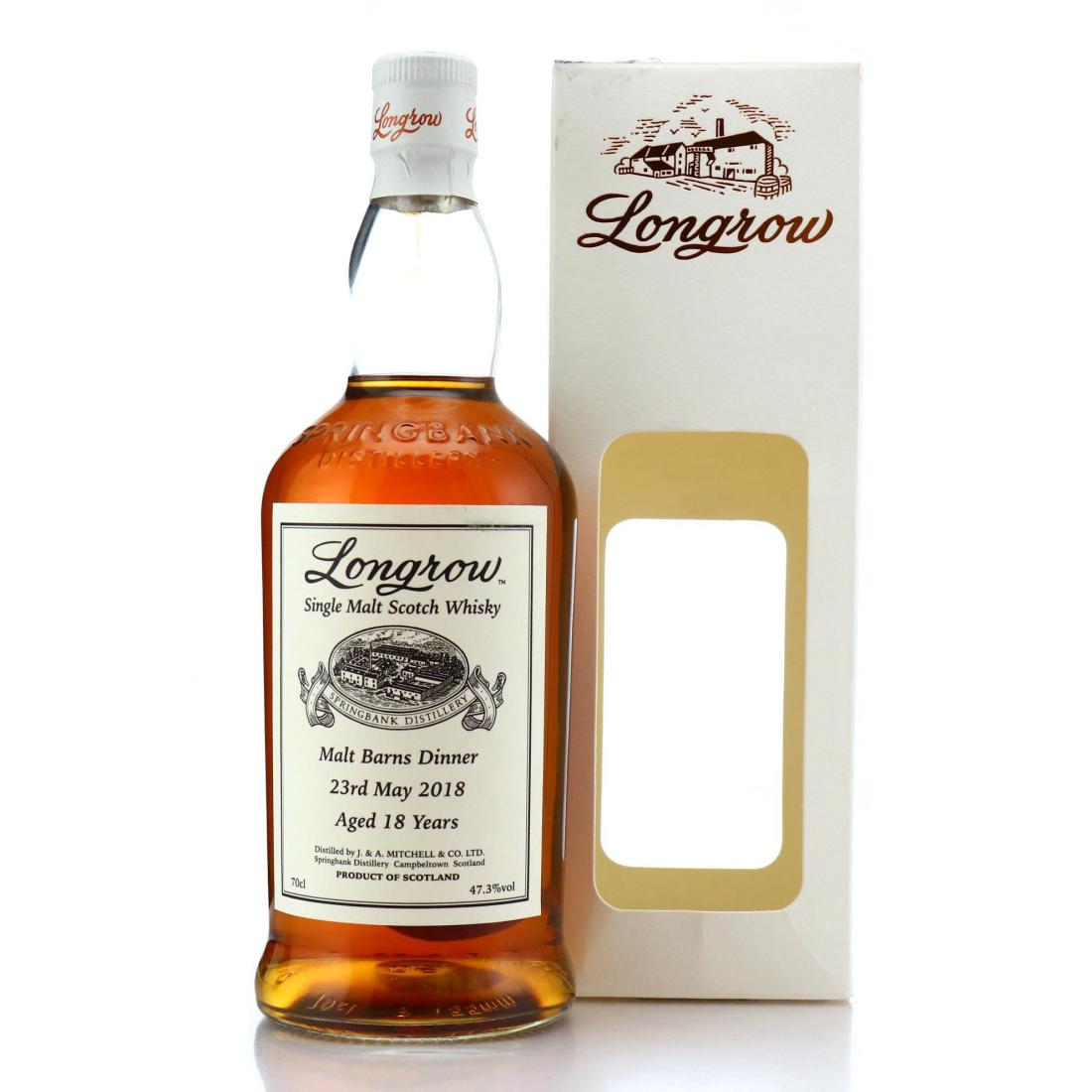 Longrow 18 Year Old Malt Barns Dinner 23rd May 2018
