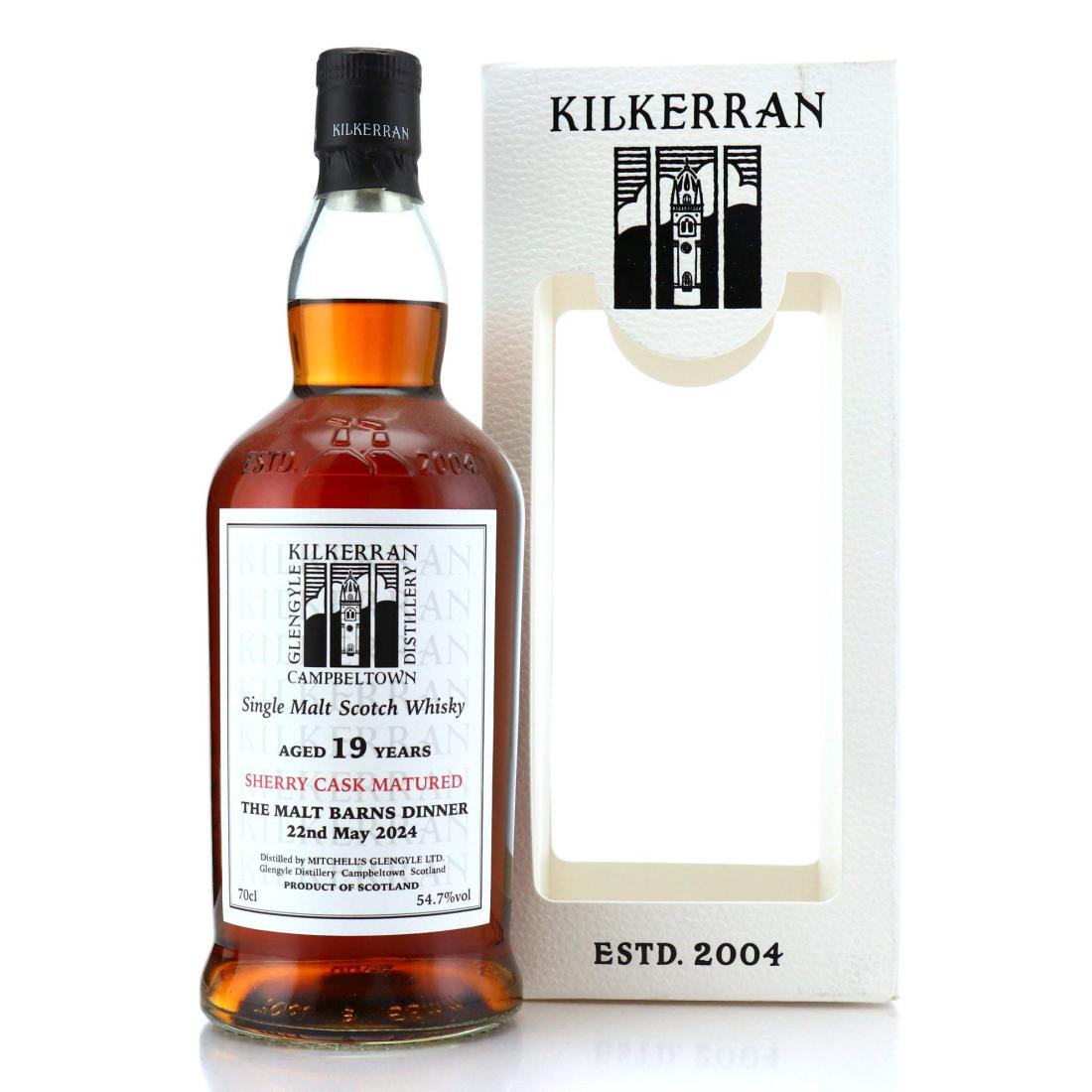 Kilkerran 19 Year Old Sherry Cask Matured The Malt Barns Dinner