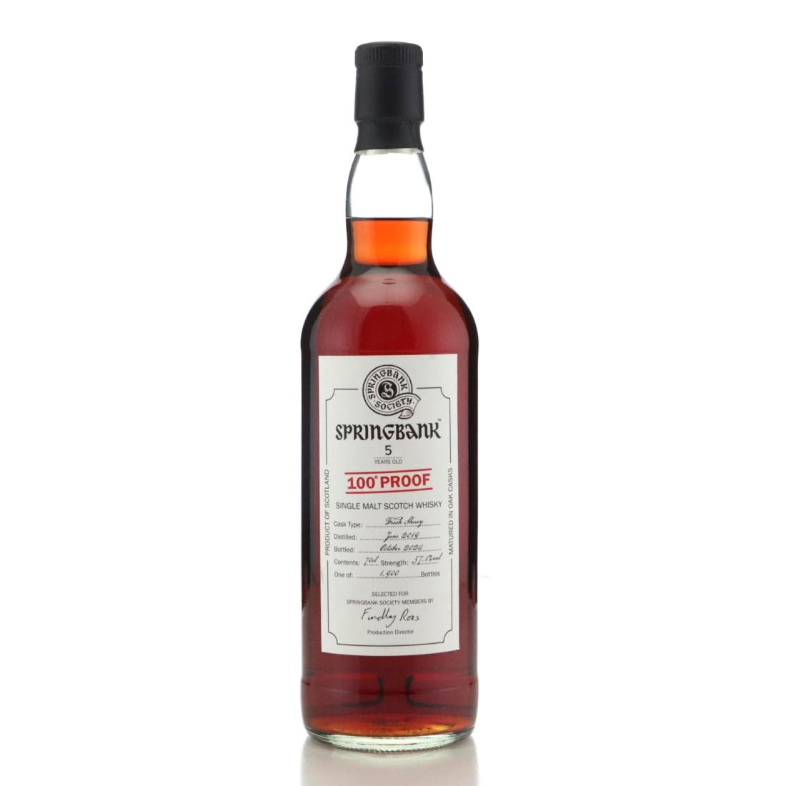 Springbank 2019 Springbank Society 5 Year Old 100 Proof