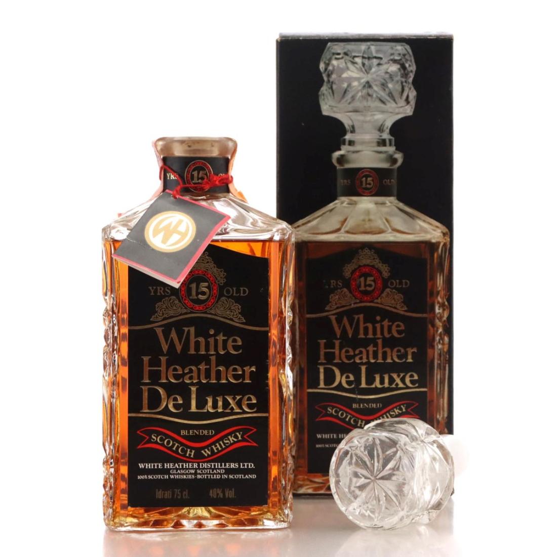 White Heather De Luxe 15 Year Old Scotch Whisky Decanter