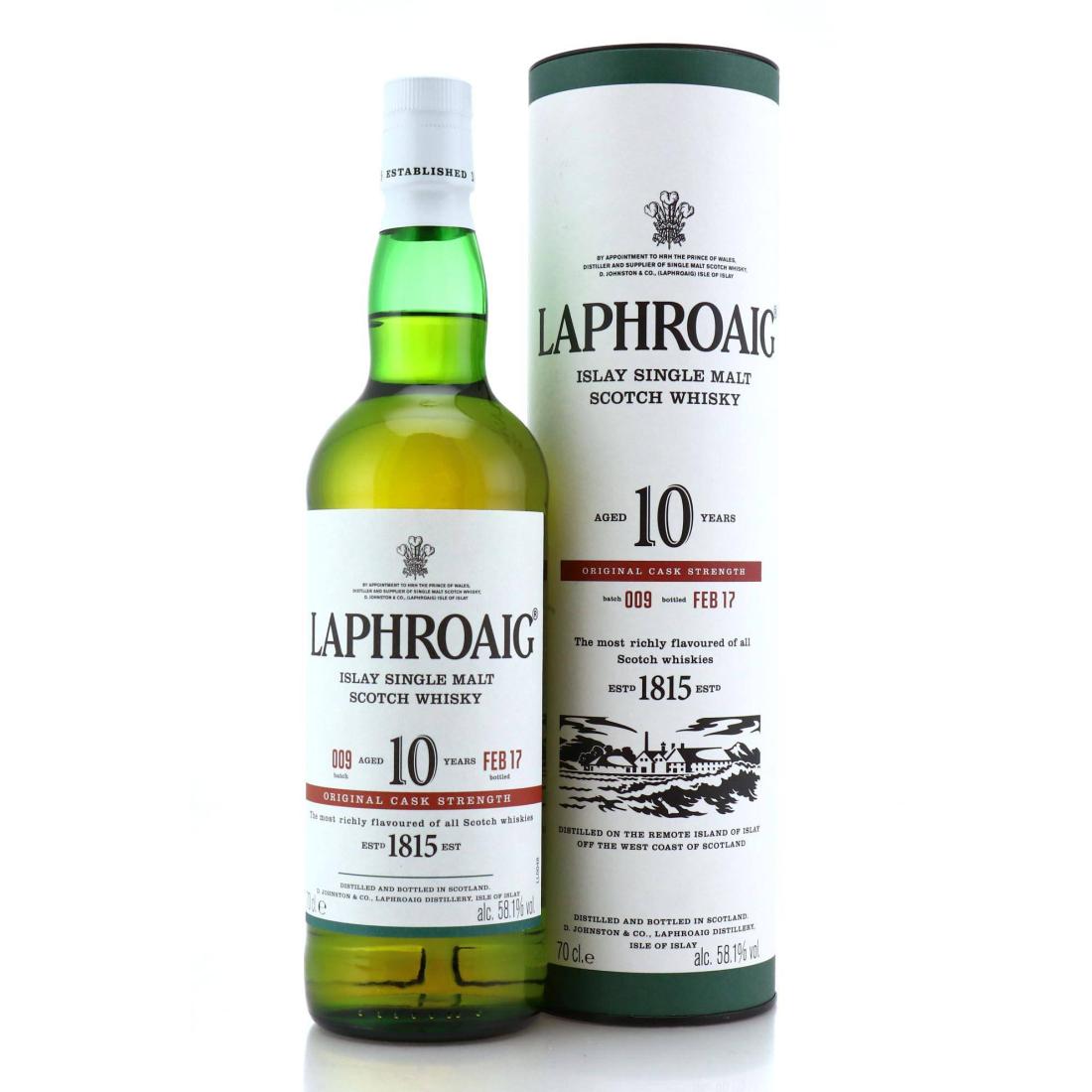 Laphroaig 10 Year Old Original Cask Strength Batch 009