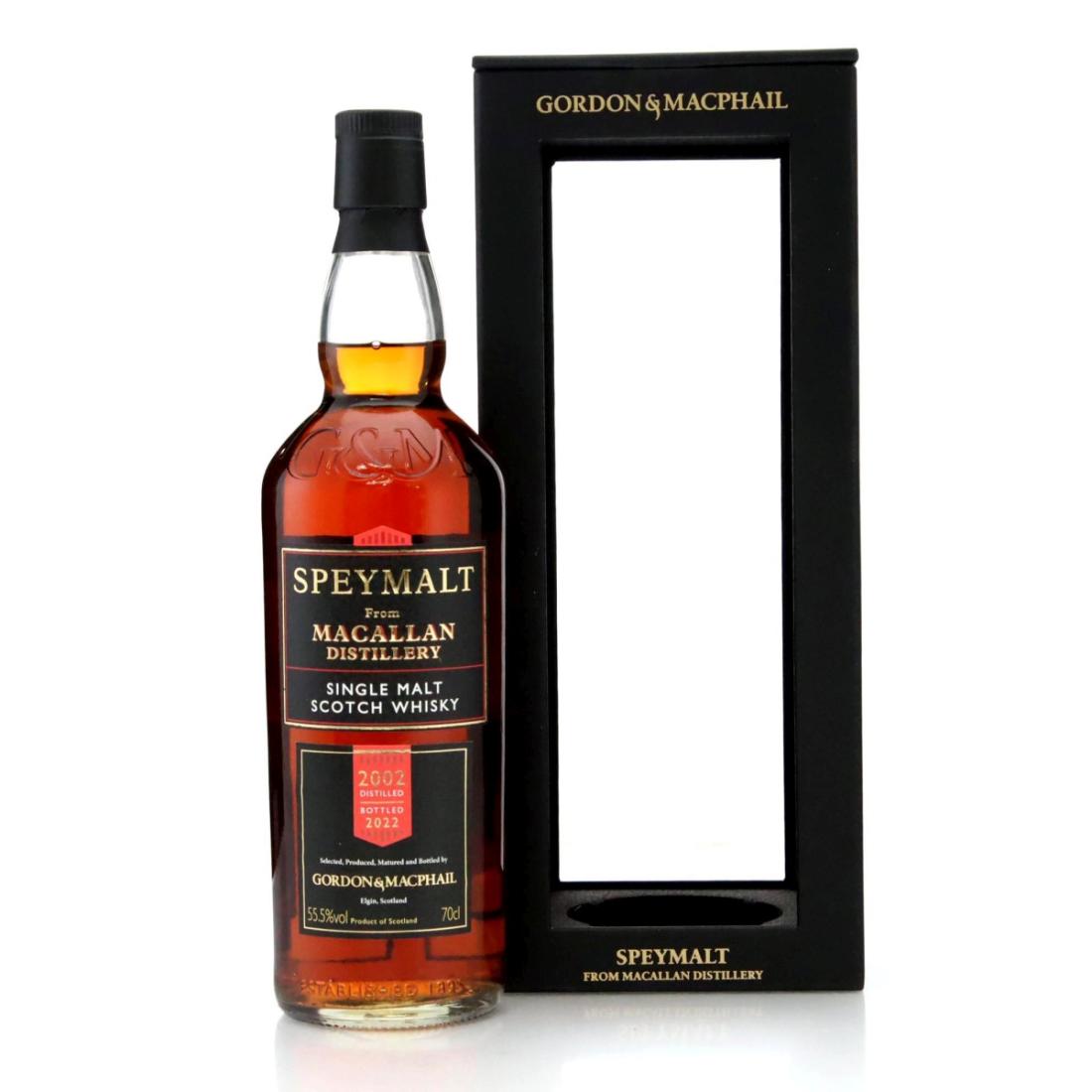 Macallan Speymalt 2002 Gordon & Macphail 20 Year Old, Sherry Cask, 2002, Gordon & MacPhail, 55.5% whisky bottle