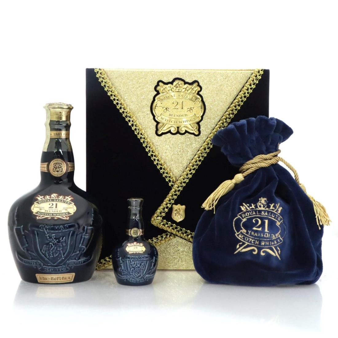 Royal Salute 21 Scotch Whisky Sapphire Flagon Miniature Gift Pack