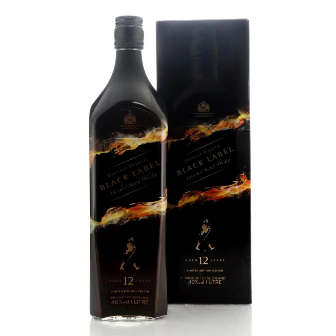 Johnnie Walker Black Label 12 Limited Edition Design Blended Scotch Whisky Mattia Biagi Litre