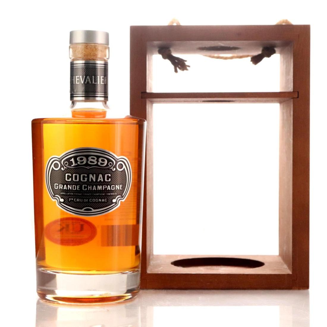 Chevalier 1989 Grande Champagne Cognac, Oak Cask, 40% whisky bottle