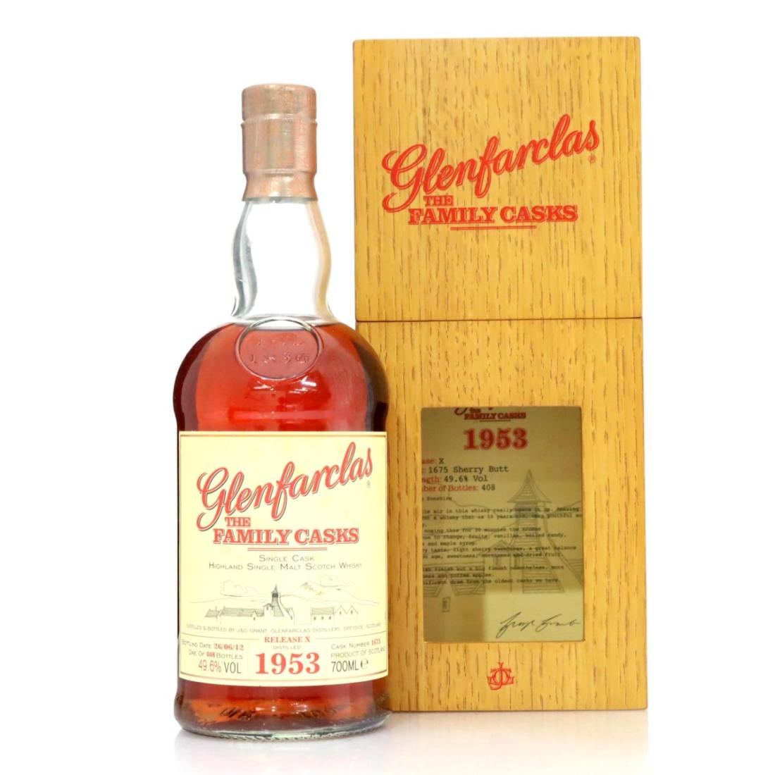 Glenfarclas The Family Cask Release X 58 Year Old, Sherry Cask, Cask #1675, 2012, 49.6% whisky bottle
