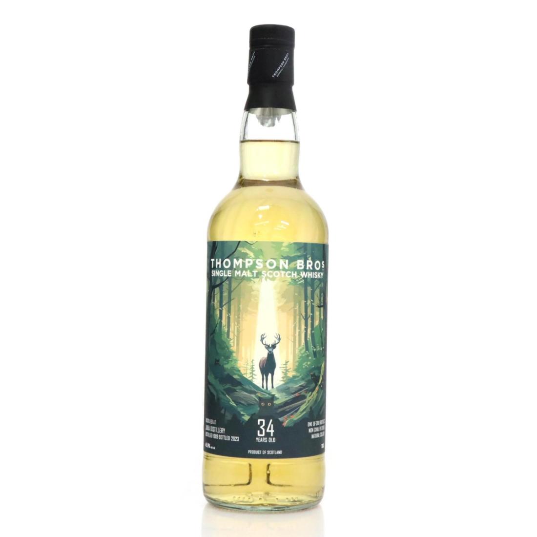 Jura 34 Year Old, Refill Hogshead Cask, 1989, Thompson Bros, 45.9% whisky bottle