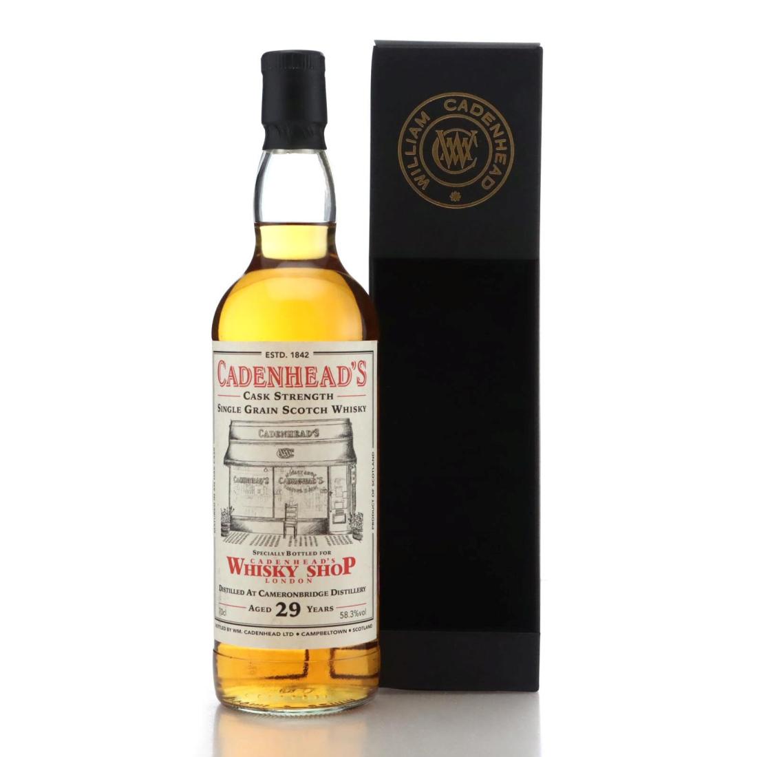 Cameronbridge 29 Year Old, Bourbon Cask, 1989, Cadenhead's, 58.3% whisky bottle
