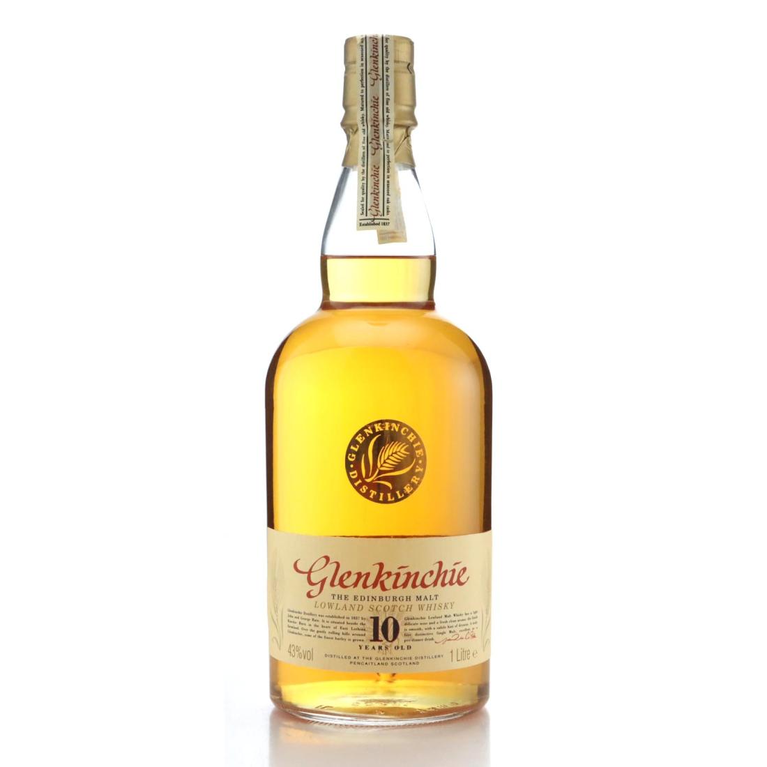 Glenkinchie 10 Year Old, 43%, 1L whisky bottle