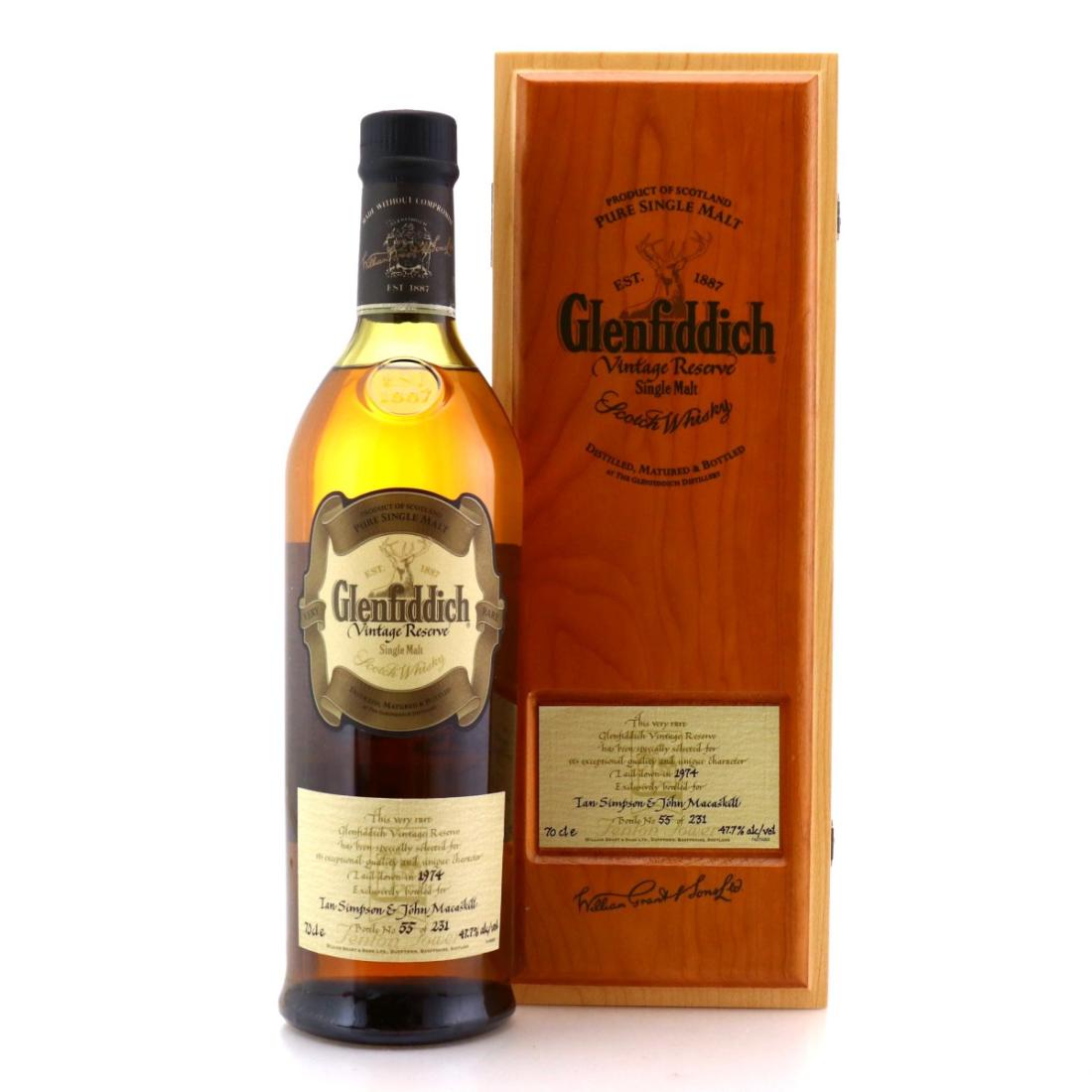 Glenfiddich Vintage Reserve 27 Year Old, Sherry Cask, Cask #38231, 2001, 47.7% whisky bottle