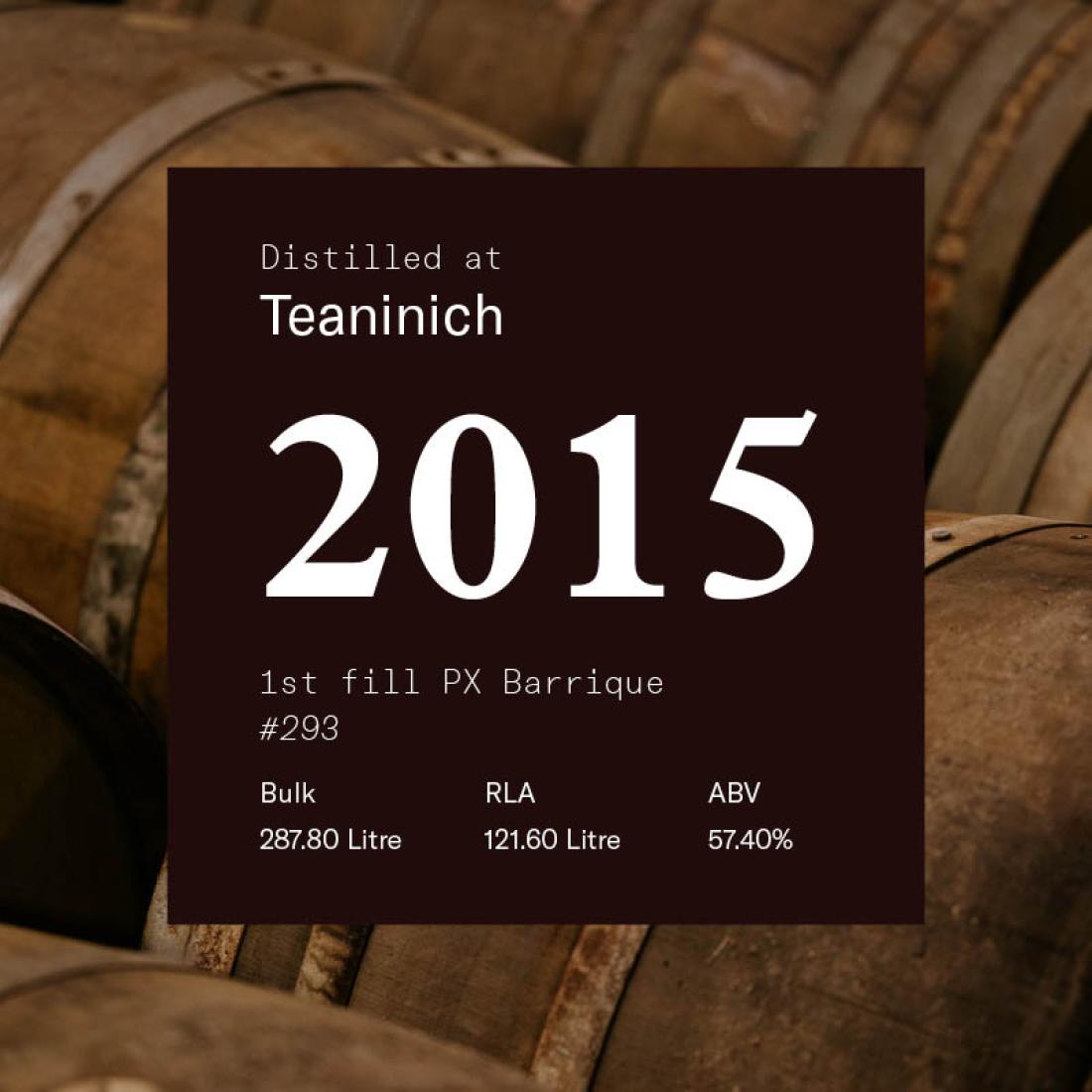 Cask Teaninich 2015 1st Fill Px Barrique 293