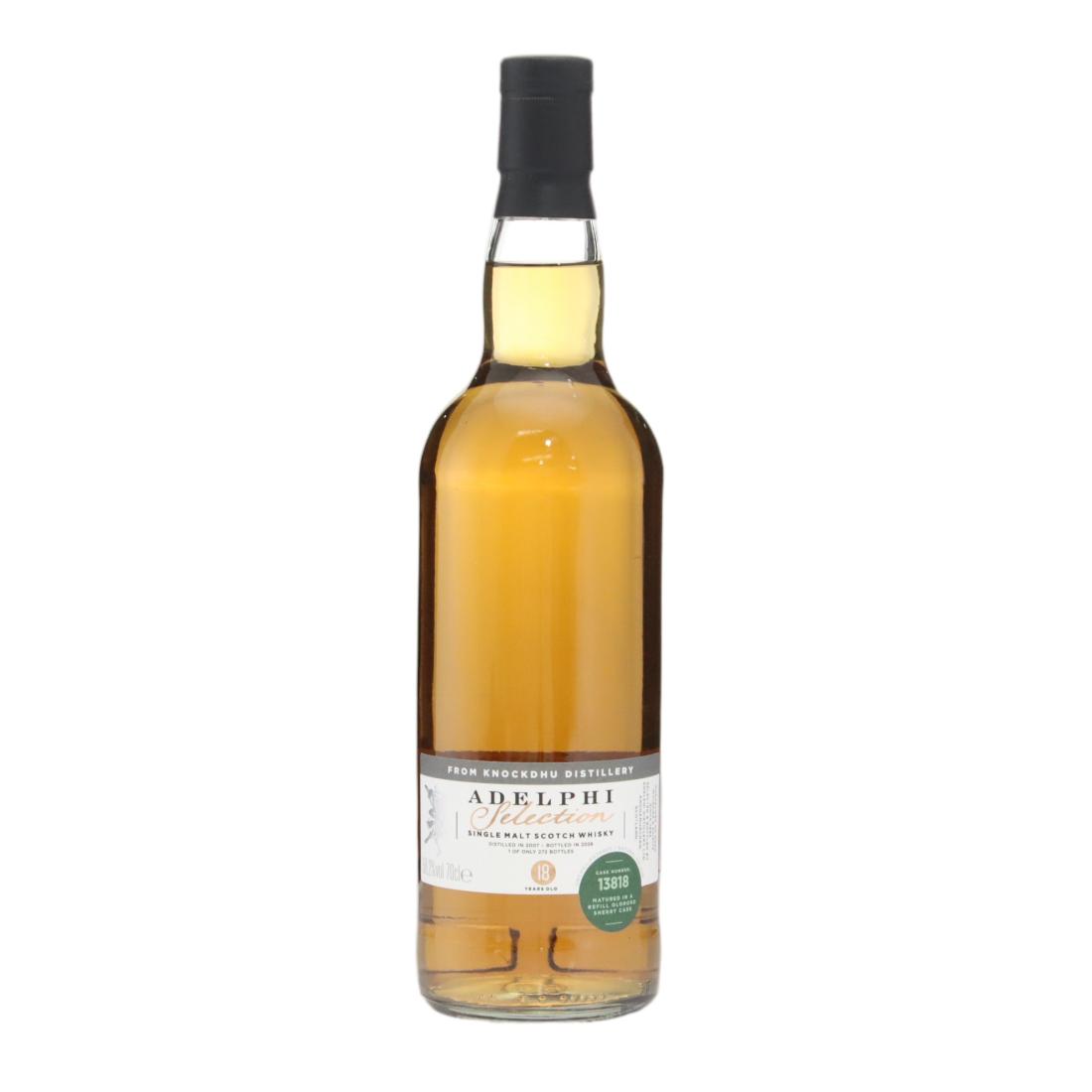 Knockdhu 18 Year Old, Sherry Cask, Cask #13818, 2007, Adelphi, 56.2%