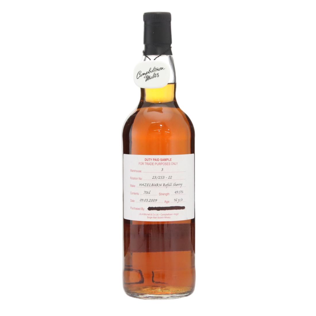 Hazelburn 2009 Duty Paid Sample 16 Refill Sherry