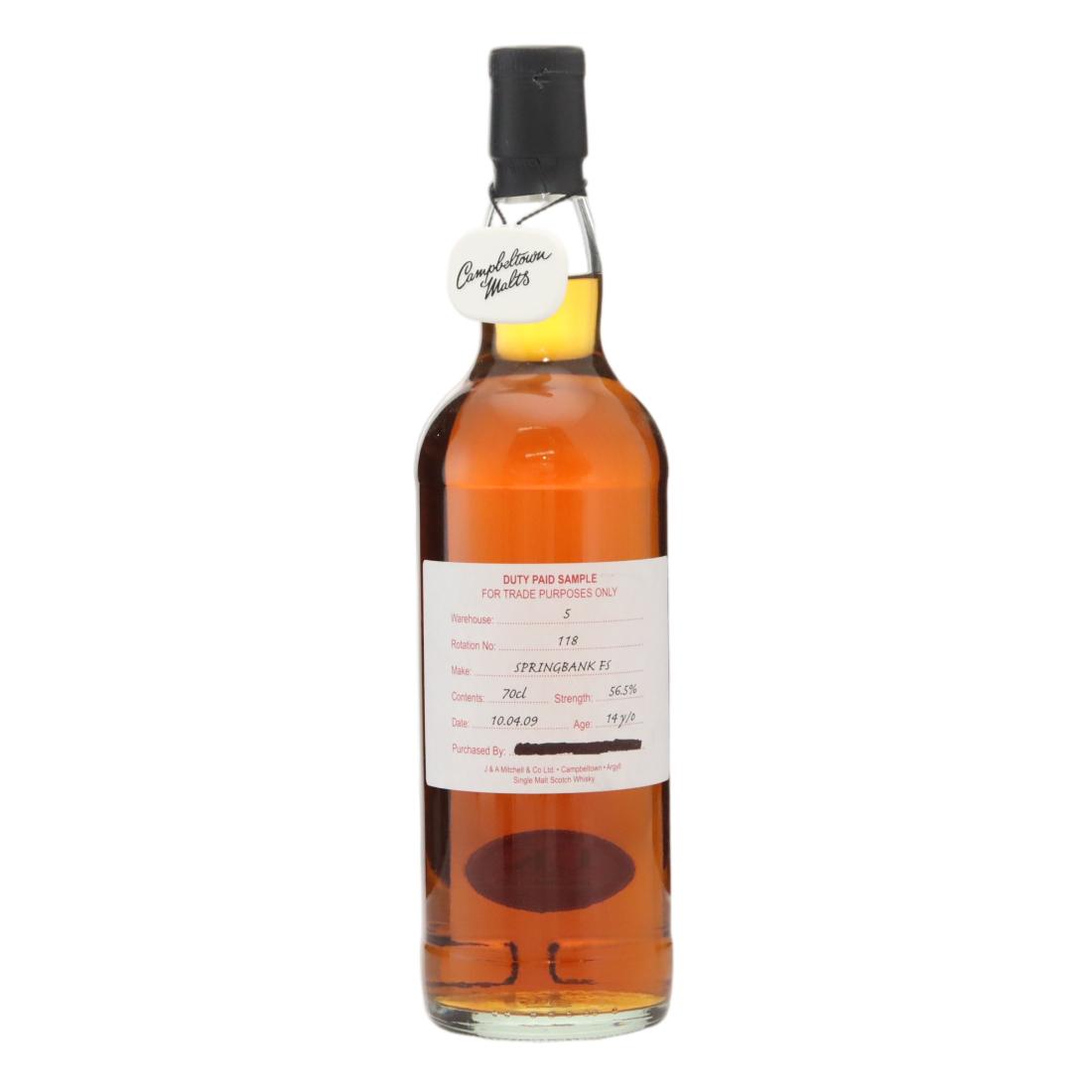 Springbank 2009 Duty Paid Sample 14 Fresh Sherry