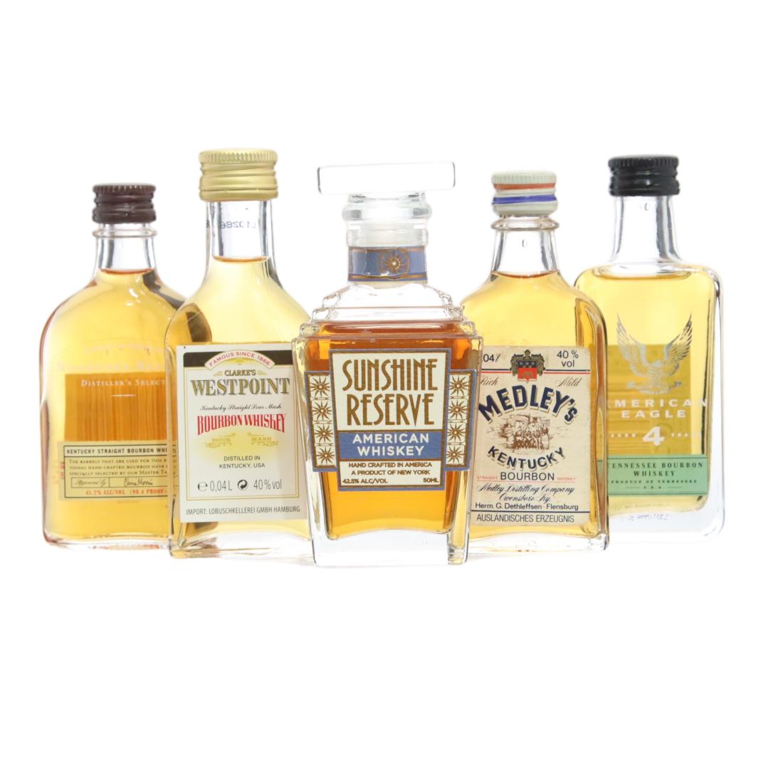 Bourbon Miniatures X 5