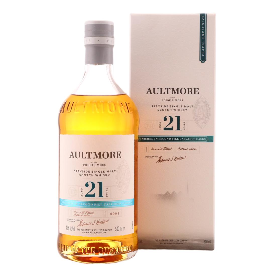 Aultmore 21 Finished In Second Fill Calvados Casks Batch No 0001