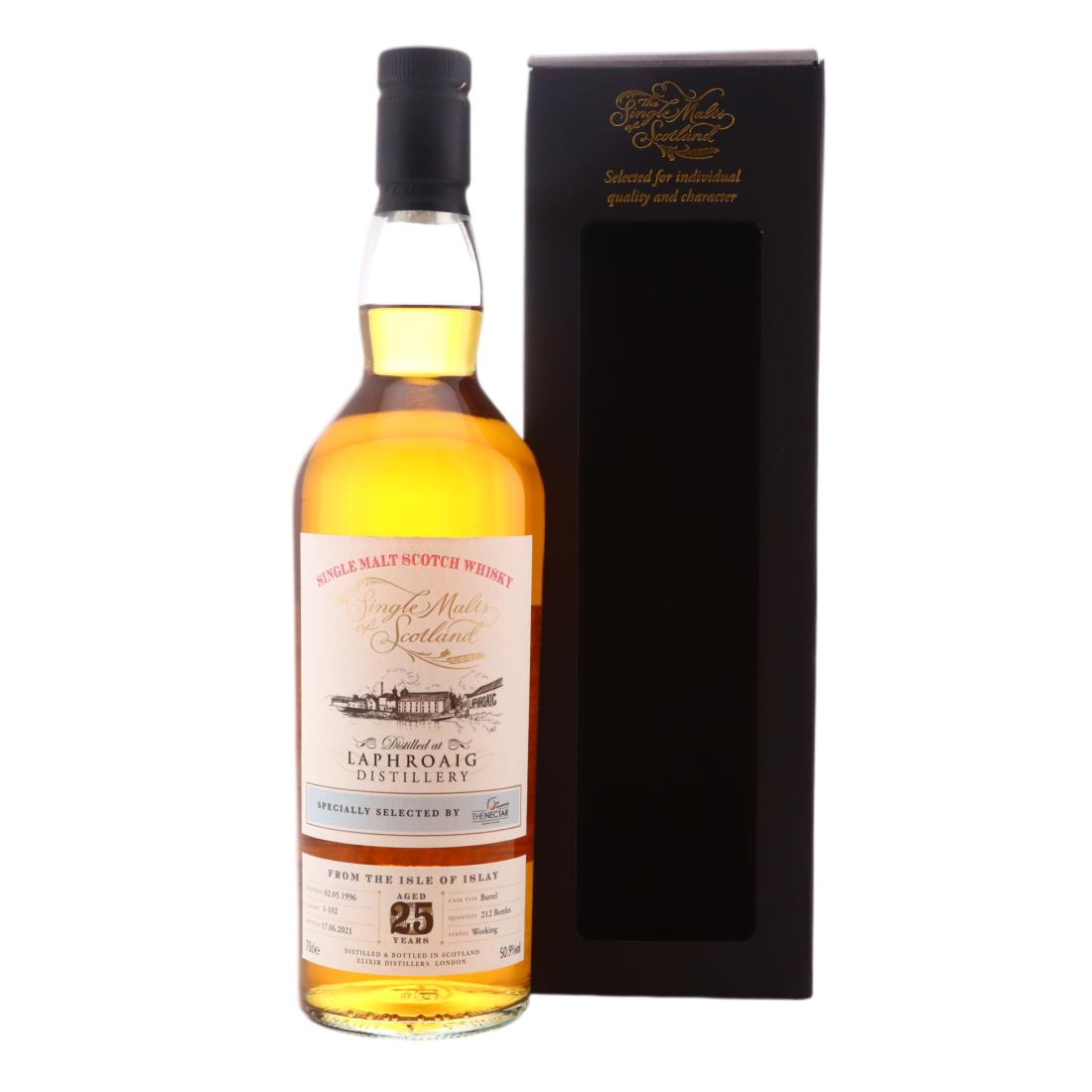 Laphroaig The Single Malts of Scotland 25 Year Old, Barrel Cask, Cask #1-102, 1996, Elixir Distillers, 50.9%
