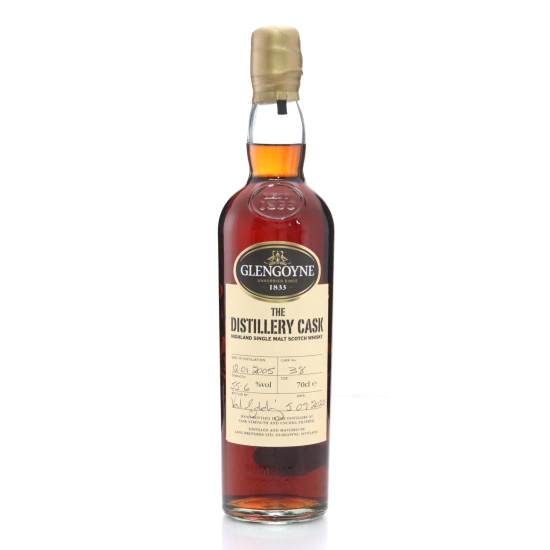 Glengoyne The Distillery Cask 15 Year Old, Sherry Butt Cask, Cask #38, 2020, 55.6% whisky bottle