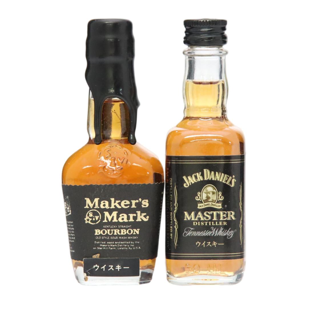 Jack Daniels Master Distiller Makers Mark Black Label Miniature X 2