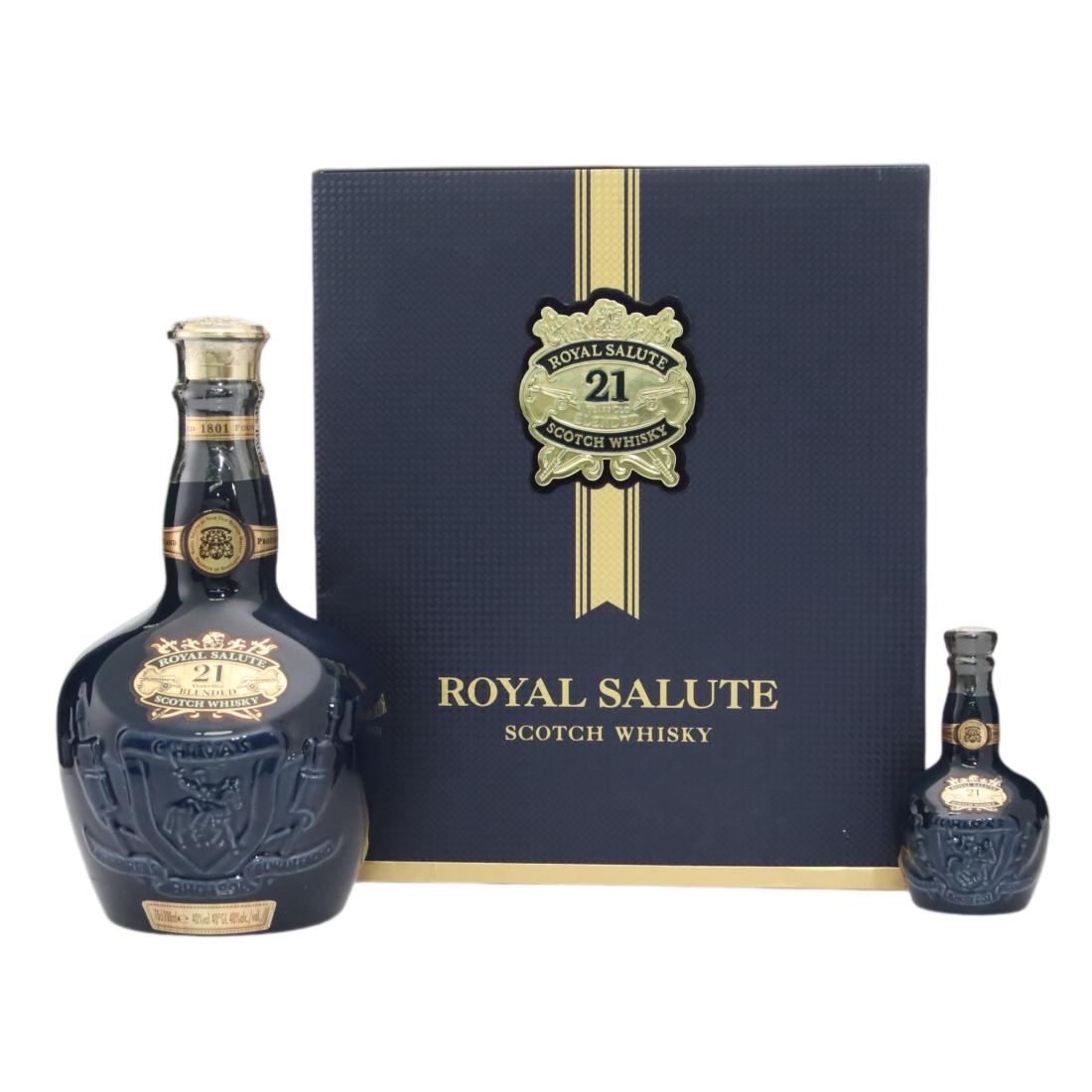 Royal Salute 21 Scotch Whisky Sapphire Flagon Miniature Gift Pack
