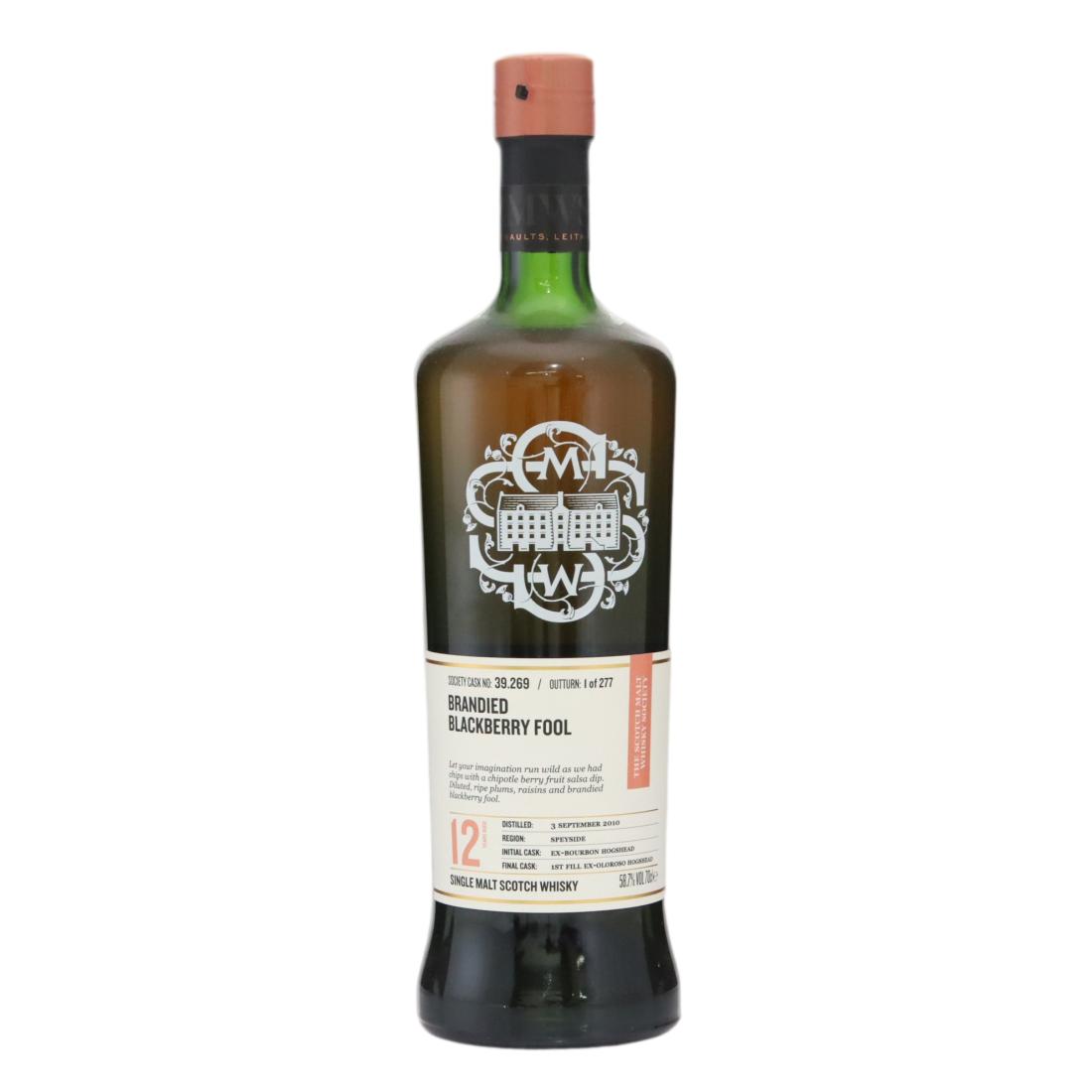 Linkwood Brandied blackberry fool 12 Year Old, Ex-Bourbon & Oloroso Sherry Cask, Cask #39.269, 2010, Scotch Malt Whisky Society, 58.7%