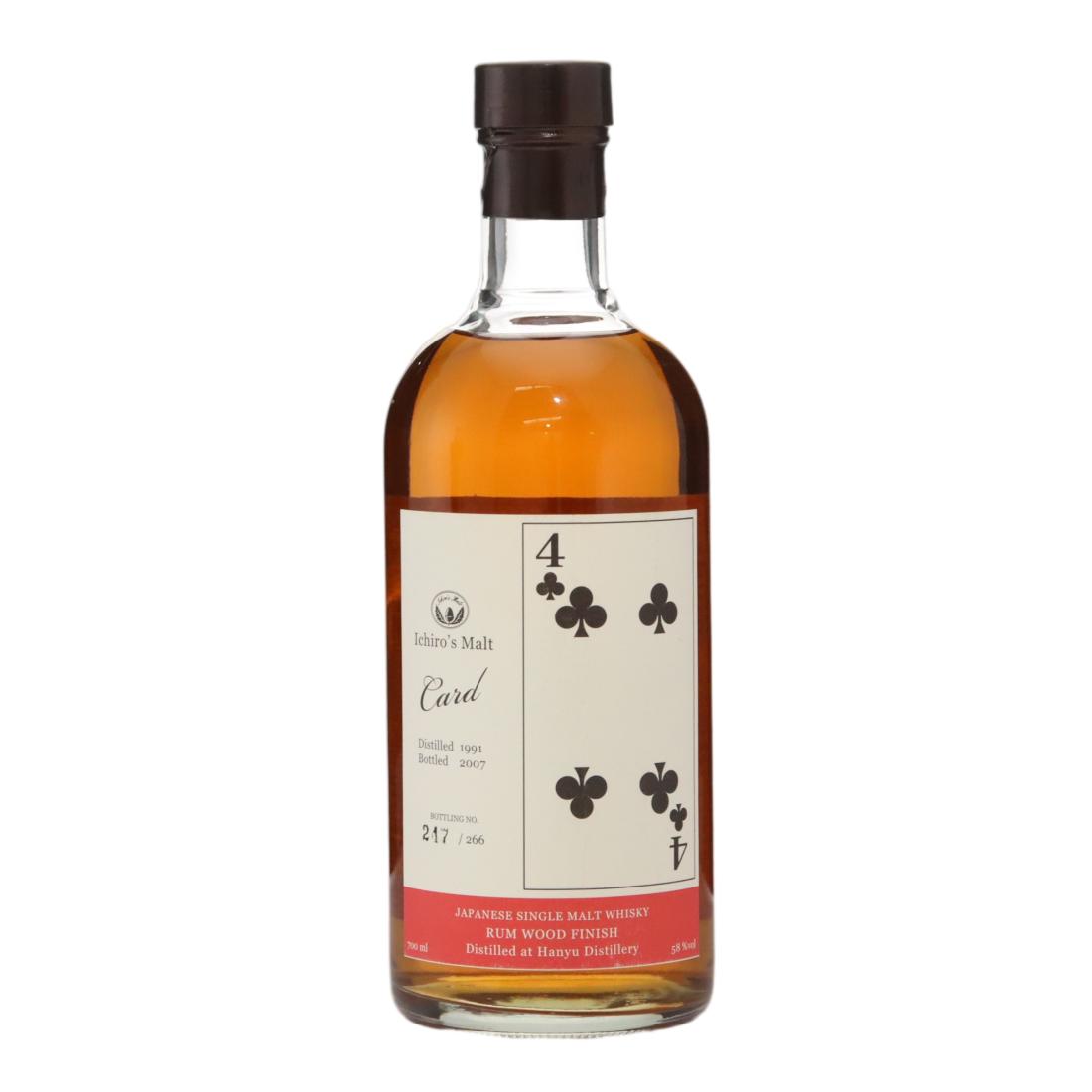 Hanyu 1991 Ichiros Malt Card Series Four Of Clubs