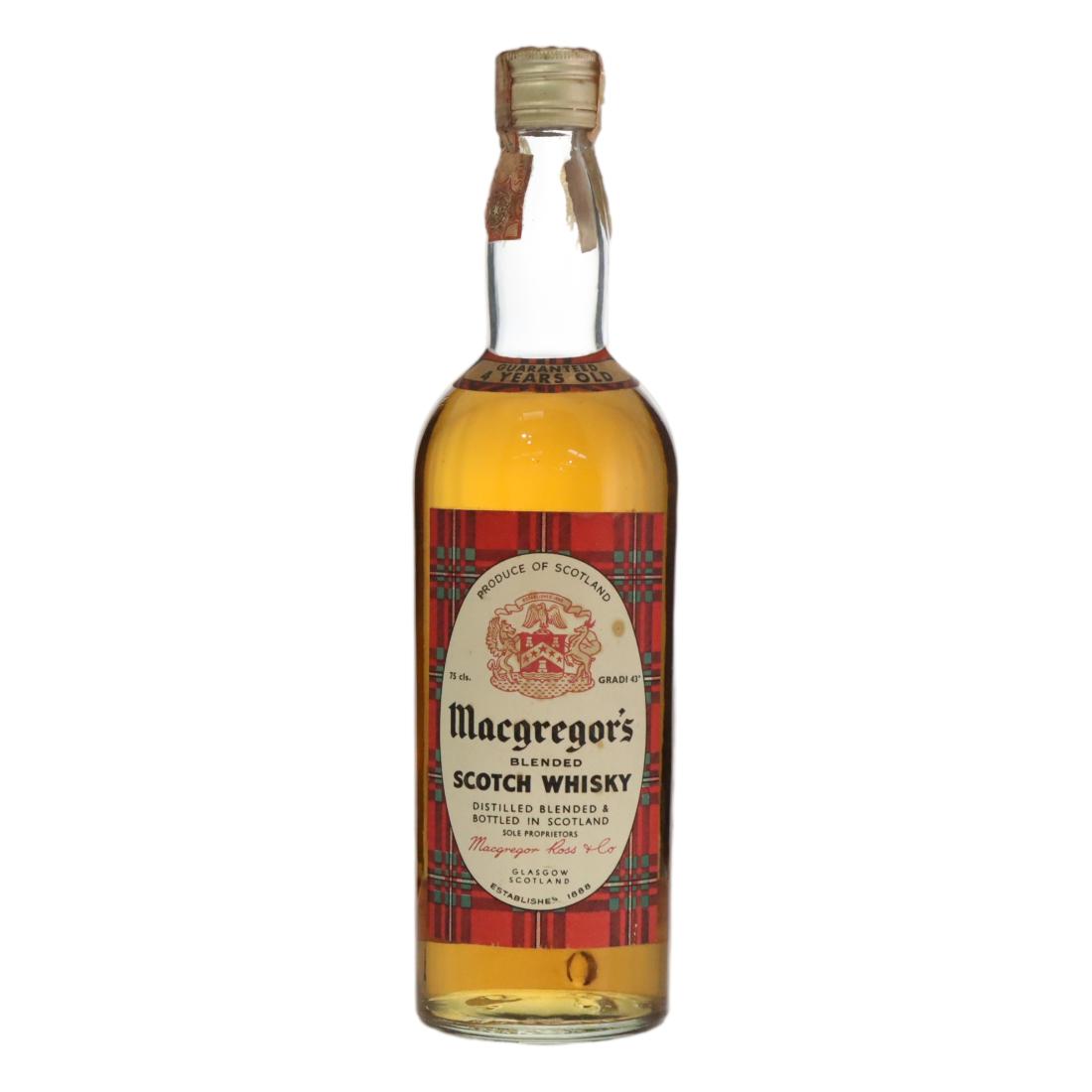 Macgregors 4 Scotch Whisky 1970s