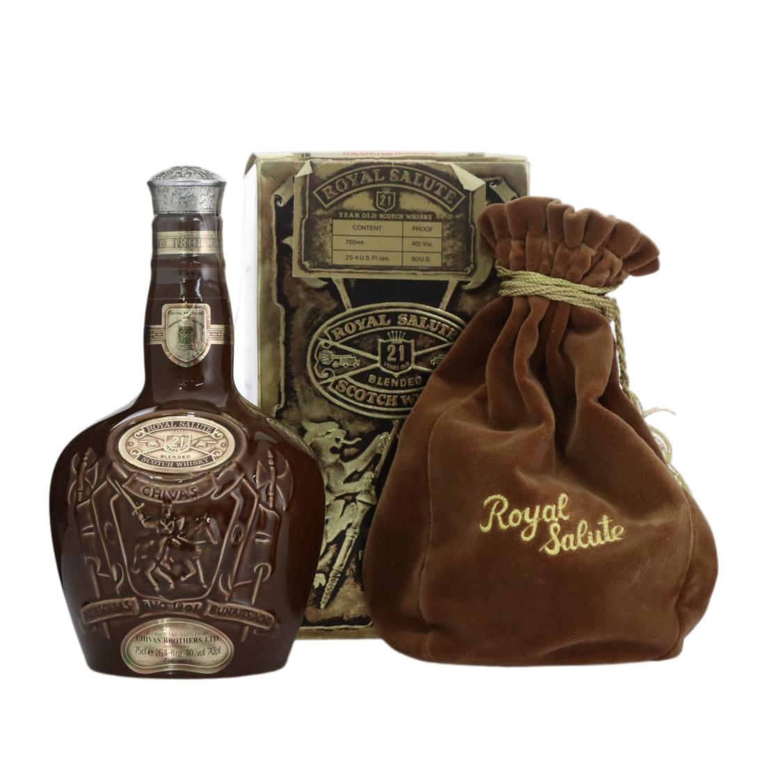 Royal Salute 21 Scotch Whisky Brown Flagon