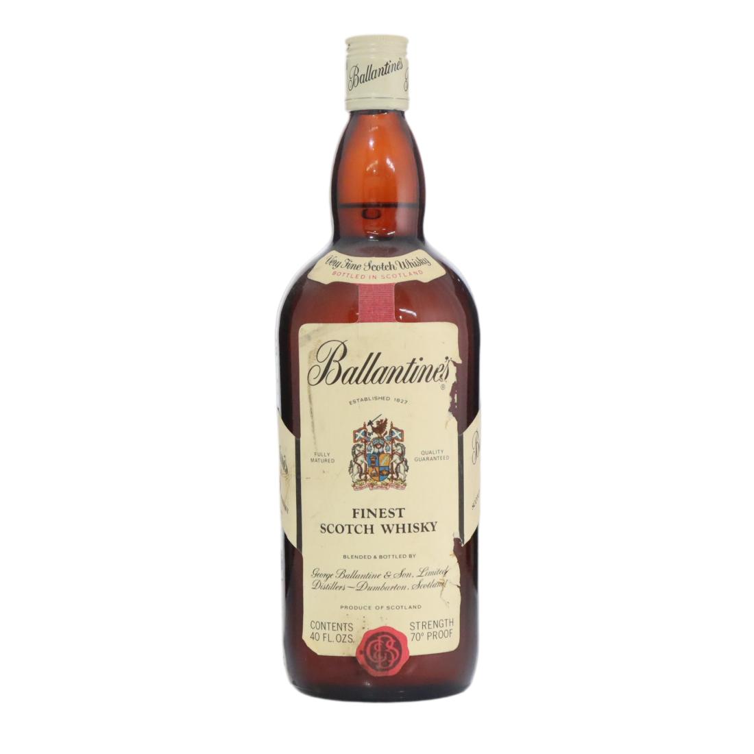 Ballantines Finest Scotch Whisky 40 Oz 1970s