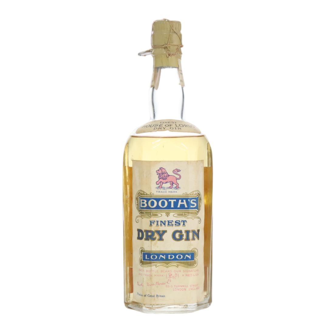 Booths Finest Dry Gin Circa 1950s