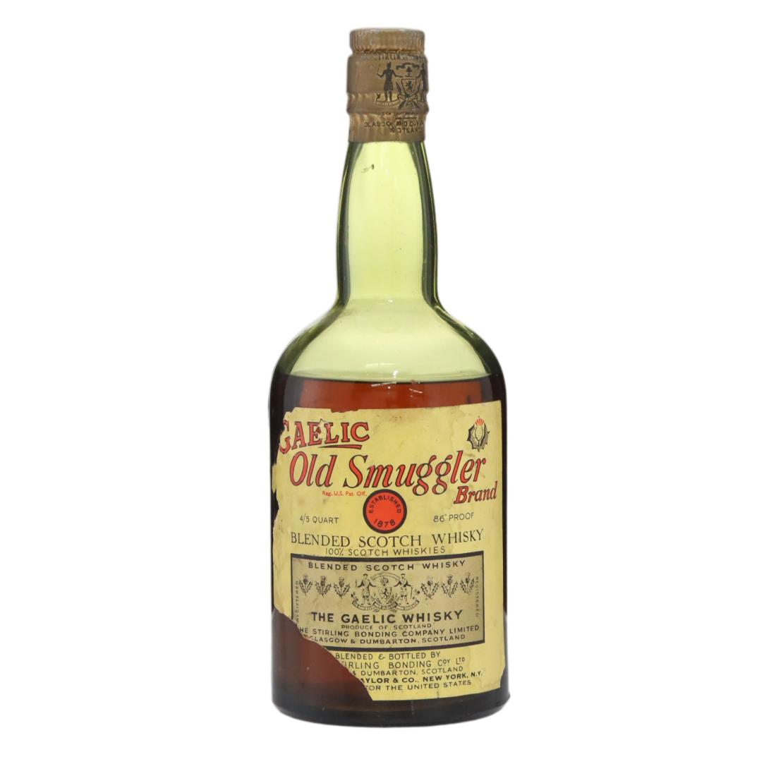 Gaelic Old Smuggler Brand Scotch Whisky