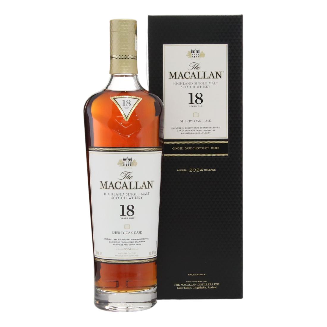 Macallan 18 Year Old Sherry Oak Cask Annual 2024 Release