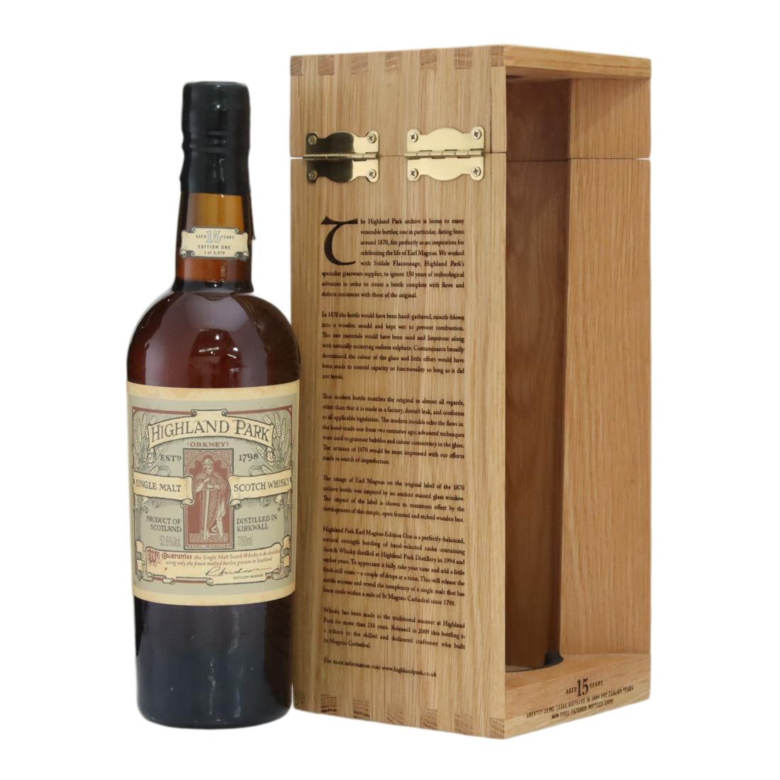Highland Park Earl Magnus Of Orkney 15 Edition One