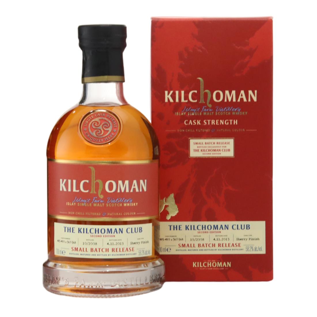 Kilchoman The Kilchoman Club Second Edition 5 Year Old, Bourbon & Sherry Cask, Cask #485-490 & 567-568, 2013, 58.2%