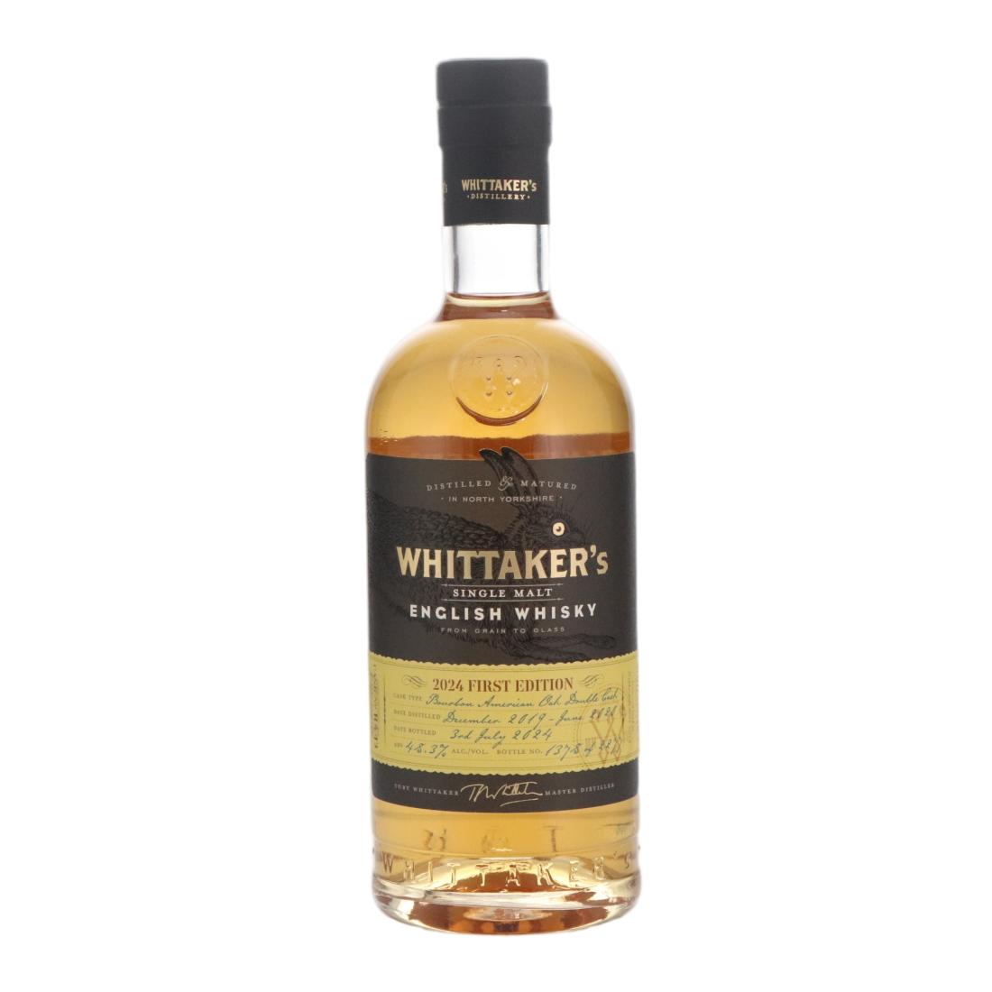 Whittaker's 2024 First Edition 5 Year Old, Bourbon Cask, 2024, 48.3% whisky bottle